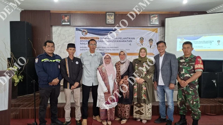 Camat Luak Lantik Anggota BAMUS PAW Nagari Tj Haro Sikabu-kabu Pd Panjang